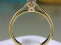 Inel de logodna cu design inima din aur cu diamant 583