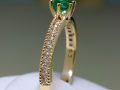 Inel din aur cu smarald  si diamante 539SMDI