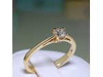 Inel inima valmand - Inel de logodna cu design inima din aur cu diamant 583 #2