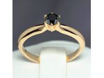 Inel de logodna din aur cu diamant negru 012DN #1
