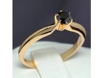 Inel de logodna din aur cu diamant negru 012DN #2
