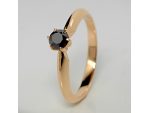 Inel de logodna din aur cu diamant negru 012DN #3