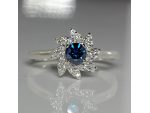 Inel din aur cu diamant albastru si diamante 122109DBDI #1
