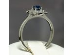 Inel din aur cu diamant albastru si diamante 122109DBDI #4
