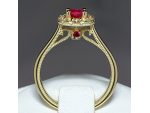 Inel din aur cu rubin si diamante 524RBDI #1