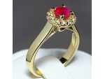 Inel din aur cu rubin si diamante 524RBDI #2