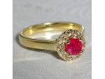 Inel din aur cu rubin si diamante 524RBDI #4