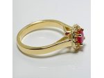 Inel din aur cu rubin si diamante 524RBDI #5