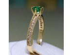 Inel din aur cu smarald  si diamante 539SMDI #1