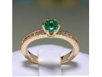 Inel din aur cu smarald  si diamante 539SMDI #3