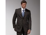 Pronto Uomo Couture Italian Brown Stripe Suit #9