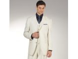 Sean John Cream Stripe Vested Suit #10