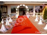 Huse Restaurant;Covor Rosu; Stalpisori;Perdea De Lumini;Vaza Inalta Si Subtire;Sfesnice;Lumanari Decorative;Petale Flori,Cort de Nunta,Limuzina, Masini De Zapada;Masini De Fum;Lasere;Cascada De Ciocol - Ornamente & Accesorii EVENIMENTE #1